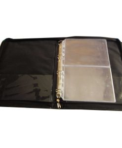 D-Ring Binder Note File with 10 Note Sheets Zipper Closure (2-pockets)