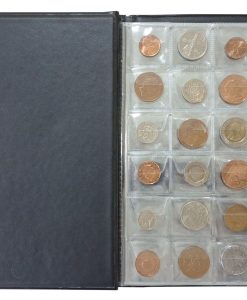 240 Pockets Coin Collection Album – Stunning Golden Embossed Cover, Transparent & Sturdy Pockets for Easy Coin Collection
